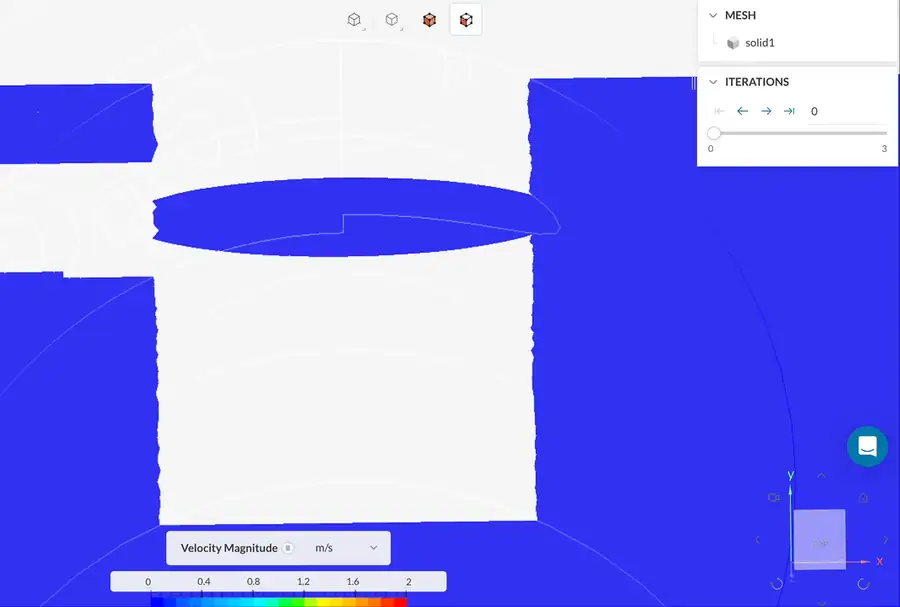 篠笛の発音原理を再現する流体シミュレーション（気流の速度分布）のアニメーション